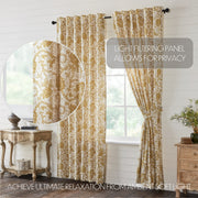 Dorset Gold Floral Panel Set of 2 96x50