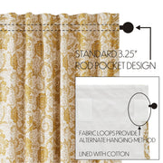 Dorset Gold Floral Panel Set of 2 96x50