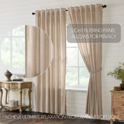 Sawyer Mill Charcoal Ticking Stripe Panel Set of 2 96x50