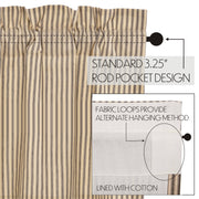 Sawyer Mill Charcoal Ticking Stripe Panel Set of 2 96x50