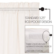 Simple Life Flax Antique White Ruffled Panel Set of 2 96x40