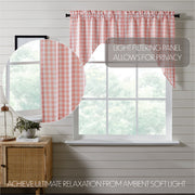 Annie Buffalo Coral Check Swag Set of 2 36x36x16