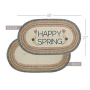 Kaila Happy Spring Jute Rug Oval w/ Pad 27x48