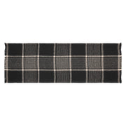 Eston Black Tan Plaid Runner 12x36