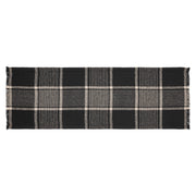 Eston Black Tan Plaid Runner 12x36