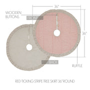 Sawyer Mill Red Ticking Stripe Tree Skirt 36