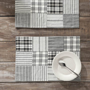 Sawyer Mill Black Quilted Placemat Set of 2 13x19