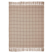 Connell Burgundy Windowpane Woven Throw 50x60