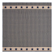 Allegiance Navy & Tan Check Shower Curtain 72x72