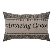 Custom House Black Tan Jacquard Amazing Grace Pillow 14x22