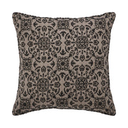 Custom House Black Tan Jacquard Pillow 9x9