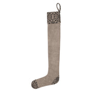 Custom House Black Tan Jacquard Prim Stocking 7x19