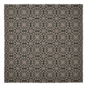 Custom House Black Tan Jacquard Table Topper 42x42