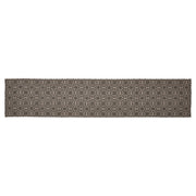 Custom House Black Tan Jacquard Runner 12x60