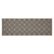 Custom House Black Tan Jacquard Runner 12x36