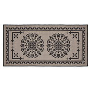 Custom House Black Tan Jacquard Polyester Bathmat 17x36