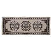 Custom House Black Tan Jacquard Polyester Bathmat 17x48