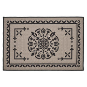 Custom House Black Tan Jacquard Polyester Bathmat 20x30