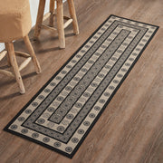 Custom House Black Tan Jacquard Polyester Rug/Runner Rect 22x78