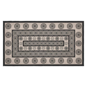 Custom House Black Tan Jacquard Polyester Rug Rect 27x48