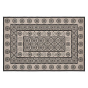 Custom House Black Tan Jacquard Polyester Rug Rect 48x72