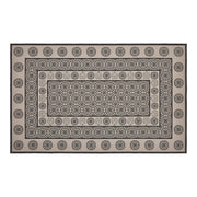 Custom House Black Tan Jacquard Polyester Rug Rect 60x96