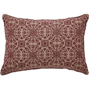 Custom House Burgundy Tan Jacquard Pillow 9.5x14