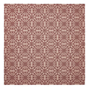 Custom House Burgundy Tan Jacquard Table Topper 42x42