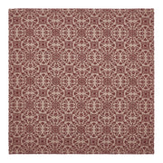 Custom House Burgundy Tan Jacquard Table Topper 20x20