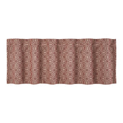 Custom House Burgundy Tan Jacquard Valance 18x60