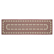 Custom House Burgundy Tan Jacquard Polyester Rug/Runner Rect 22x78