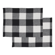 Annie Buffalo Check Black Placemat Set of 2 13x19