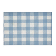 Annie Buffalo Check Blue Polyester Rug Rect 24x36