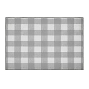 Annie Buffalo Check Grey Polyester Rug Rect 24x36