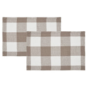 Annie Buffalo Check Portabella Placemat Set of 2 13x19