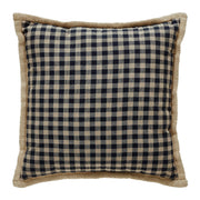 Black Check Star Pillow 12x12