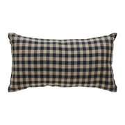 Black Check Star Pillow 7x13