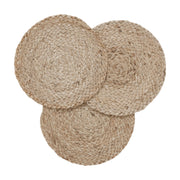 Natural Jute Trivet 8 inch Diameter Set of 3