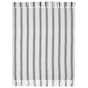 Sawyer Mill Black Ticking Stripe Woven Throw 50x60