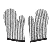 Sawyer Mill Black Ticking Stripe Oven Mitt Set of 2