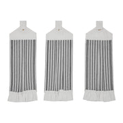 Sawyer Mill Black Ticking Stripe Button Loop Tea Towel Set of 3