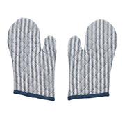 Sawyer Mill Blue Ticking Stripe Oven Mitt Set of 2