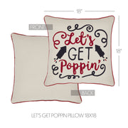 Let's Get Poppin Pillow 18x18