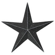 Faceted Metal Star Black Wall Hanging 24x24