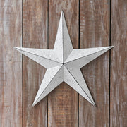 Faceted Metal Star White Wall Hanging 24x24