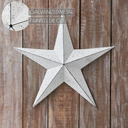 Faceted Metal Star White Wall Hanging 24x24