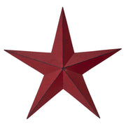 Faceted Metal Star Burgundy Wall Hanging 24x24