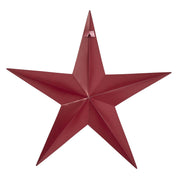 Faceted Metal Star Burgundy Wall Hanging 24x24