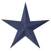 Faceted Metal Star Navy Wall Hanging 24x24