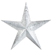 Faceted Metal Star Galvanized Wall Hanging 24x24